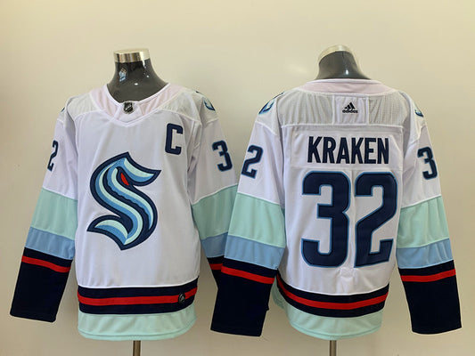 Men's Seattle Kraken #32 White Home Breakaway Player Jersey1