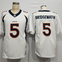 Men's Denver Broncos Teddy Bridgewater #5 White Game Jersey1