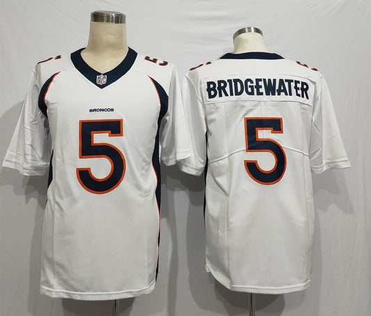Men's Denver Broncos Teddy Bridgewater #5 White Game Jersey1