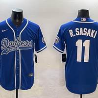 Men's Los Angeles Dodgers Roki Sasaki #11 Royal Player Jersey1