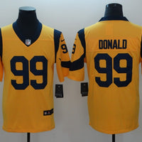 Men's Los Angeles Rams Aaron Donald #99 Yellow Game Jersey1