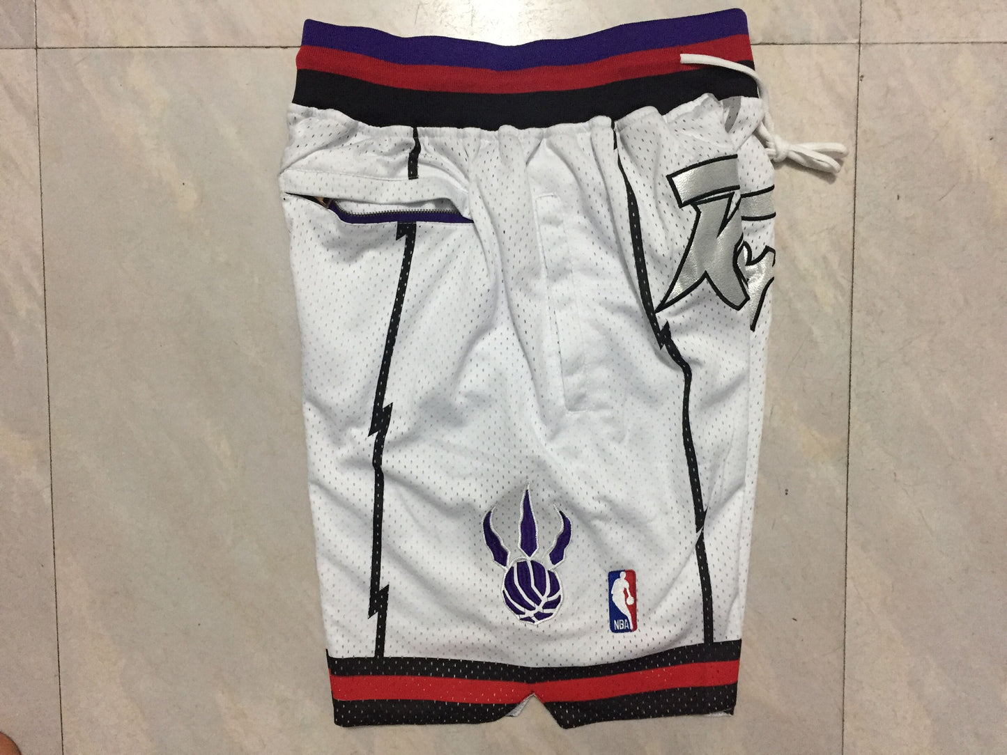 Men's Toronto Raptors White 1997-98 Hardwood Classics Basketball Shorts1