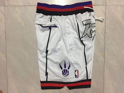 Men's Toronto Raptors White 1997-98 Hardwood Classics Basketball Shorts1