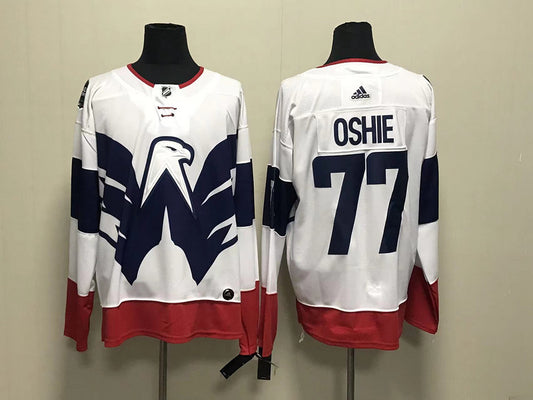 Men's Washington Capitals TJ Oshie #37 White 2023 NHL Stadium Series Player Jersey1
