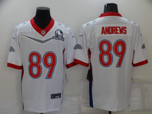 Men's Baltimore Ravens Mark Andrews #89 White ALL STAR Game Jersey1