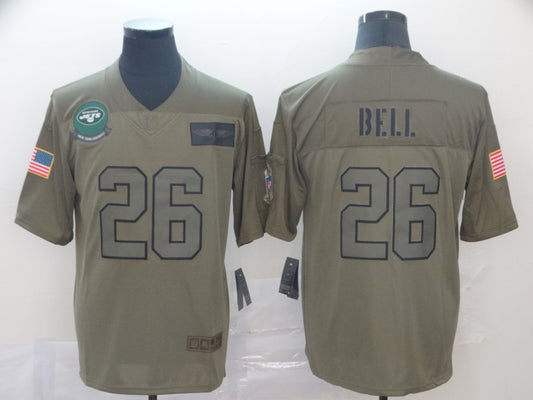 Men's New York Jets Le'Veon Bell #26 Brown Game Jersey1