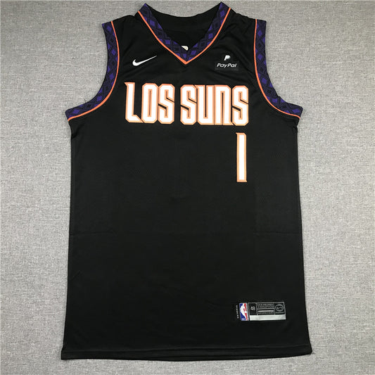 Men's Phoenix Suns Devin Booker #1 Black Replica Jersey1 - City Edition