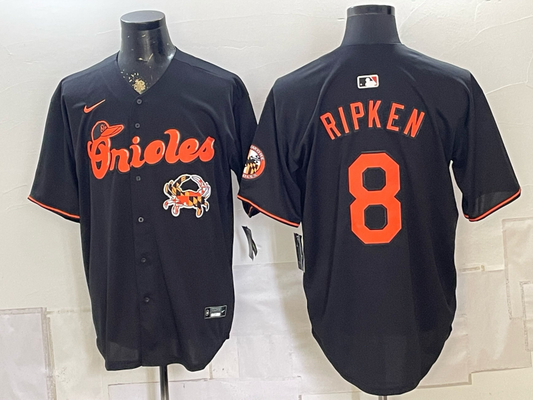 Men's Baltimore Orioles Cal Ripken Jr. #8 Black Replica Jersey