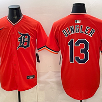 Men's Detroit Tigers Dillon Dingler #13 Orange Alternate Stadium Jersey