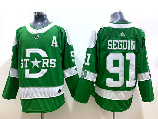 Men's Dallas Stars Tyler Seguin #91 Green Breakaway Player Jersey1