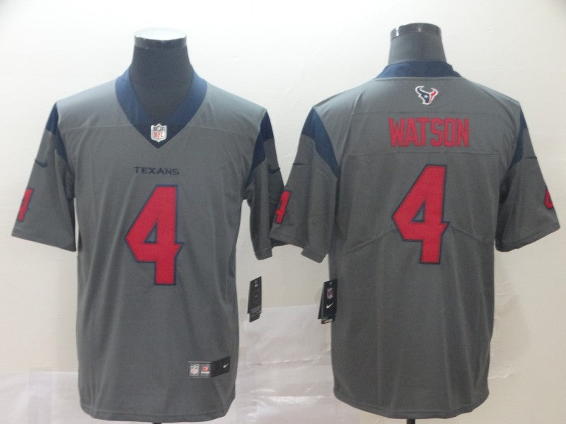 Men's Houston Texans Deshaun Watson #4 Gray Inverted Legend Jersey1