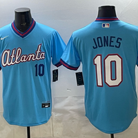 Men's Atlanta Braves Chipper Jones #10 Powder Blue 2026 City Connect Stadium Jersey