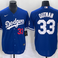 Men's Los Angeles Dodgers James Outman #33 Royal Replica Player Jersey1