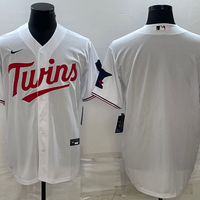 Men's Minnesota Twins White Home Replica Team Blank Jersey1