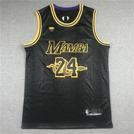 Men's Los Angeles Lakers #8-24 NBA Black Mamba Swingman Jersey1