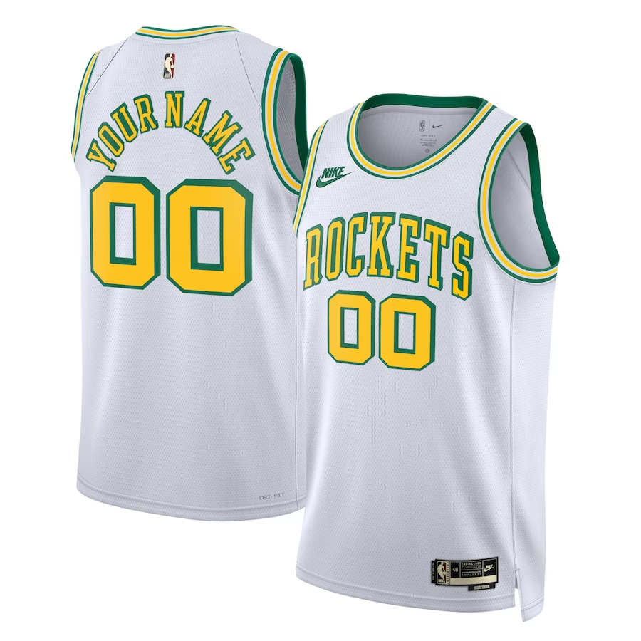Men's Houston Rockets White 2022/23 Custom Swingman Jersey1 - Classic Edition