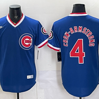 Men's Chicago Cubs Pete Crow-Armstrong #4 Royal Throwback Cooperstown Collection Limited Jersey