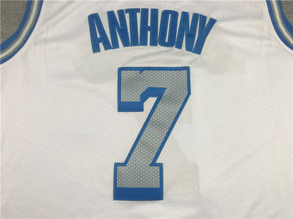 Men's Los Angeles Lakers Carmelo Anthony White Swingman Jersey1 - City Edition