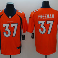 Men's Denver Broncos Royce Freeman #37 Orange Game Jersey1