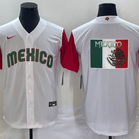 Men's 2023 World Baseball Classic Mexico White/Red Jersey1