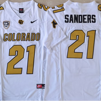 Men's Colorado Buffaloes Shilo Sanders #21 White Player Game Jersey