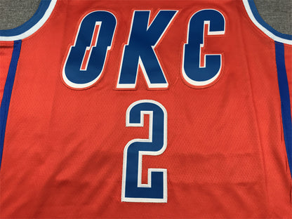 Men's Oklahoma City Thunder Shai Gilgeous-Alexander #2 Orange 2022/23 Swingman Jersey1 - Statement Edition