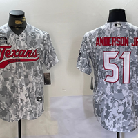 Men's Houston Texans Will Anderson Jr. #51 Arctic Camo 2024 Salute to Service Player Jersey1