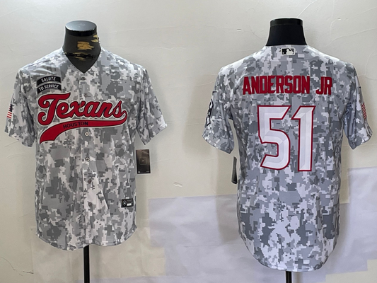 Men's Houston Texans Will Anderson Jr. #51 Arctic Camo 2024 Salute to Service Player Jersey1