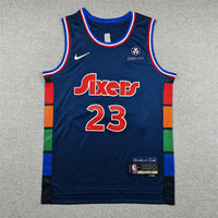 Men's Philadelphia 76ers LeBron James #23 Navy 2021/22 Swingman Jersey - City Edition