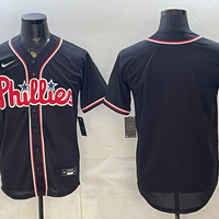 Men's Philadelphia Phillies Fashion Replica Black Out Jersey