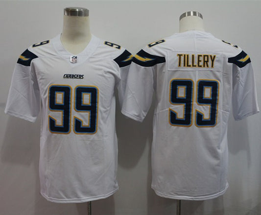 Men's Los Angeles Chargers Jerry Tillery #99 White Game Jersey1
