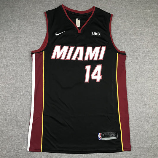 Men's Miami Heat Tyler Herro #14 Black 2022/23 Fast Break Replica Jersey1 - Icon Edition