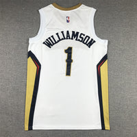 Men's New Orleans Pelicans Zion Williamson #1 White Swingman Jersey1