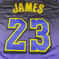 Men's Los Angeles Lakers LeBron James #23 Purple 2024/25 Swingman Jersey1 - City Edition