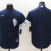 Men's Kansas City Royals Navy 2022 City Connect Replica Blank Jersey1
