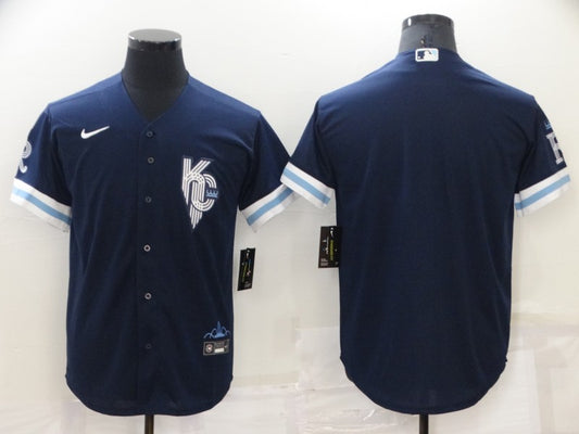 Men's Kansas City Royals Navy 2022 City Connect Replica Blank Jersey1