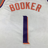 Men's Phoenix Suns Devin Booker #1 White 2023/24 Fast Break Replica Jersey1 - Association Edition