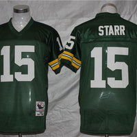 Men's Green Bay Packers Bart Starr Mitchell & Ness Green Legacy Replica Jersey1