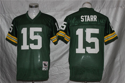 Men's Green Bay Packers Bart Starr Mitchell & Ness Green Legacy Replica Jersey1
