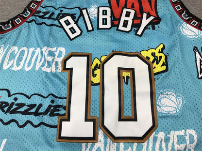 Men's Memphis Grizzlies Mike Bibby #10 Blue Swingman Player Jersey1 - Graffiti Edition
