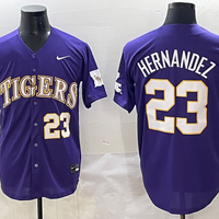 Men's LSU Tigers Luis Hernandez #23 Purple Replica Player Jersey