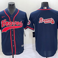 Men's Atlanta Braves Navy Replica Team Jersey1 Joint Edition