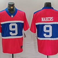 Men's New York Giants Malik Nabers #9 Century Red Alternate Player Game Jersey1