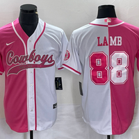 Men's Dallas Cowboys CeeDee Lamb #88 Pink/White Game Jersey1 Joint Edition