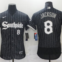Men's Chicago White Sox Bo Jackson #8 Black Stitched Jersey1