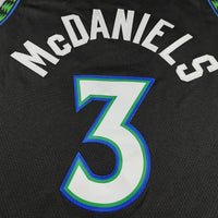 Men's Minnesota Timberwolves Jaden McDaniels #3 Black Swingman Jersey - Statement Edition