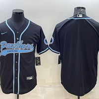 Men's Carolina Panthers Black Blank Jersey1