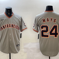 Men's San Francisco Giants Willie Mays #24 Gray Replica Player Jersey1