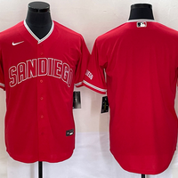 Men's San Diego Padres Red Replica Blank Jersey1