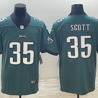 Men's Philadelphia Eagles Boston Scott #35 Midnight Green Game Jersey1